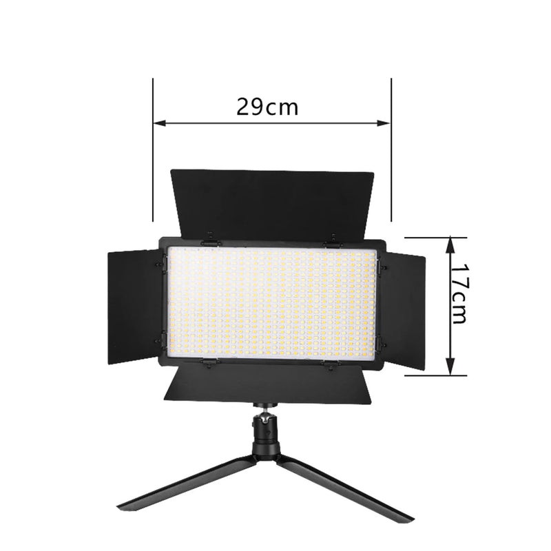 U800 + luz de vídeo led bicolor 3200-5600k painel de iluminação para fotografia na câmera lâmpada de preenchimento para estúdio fotográfico para jogos no youtube ao vivo