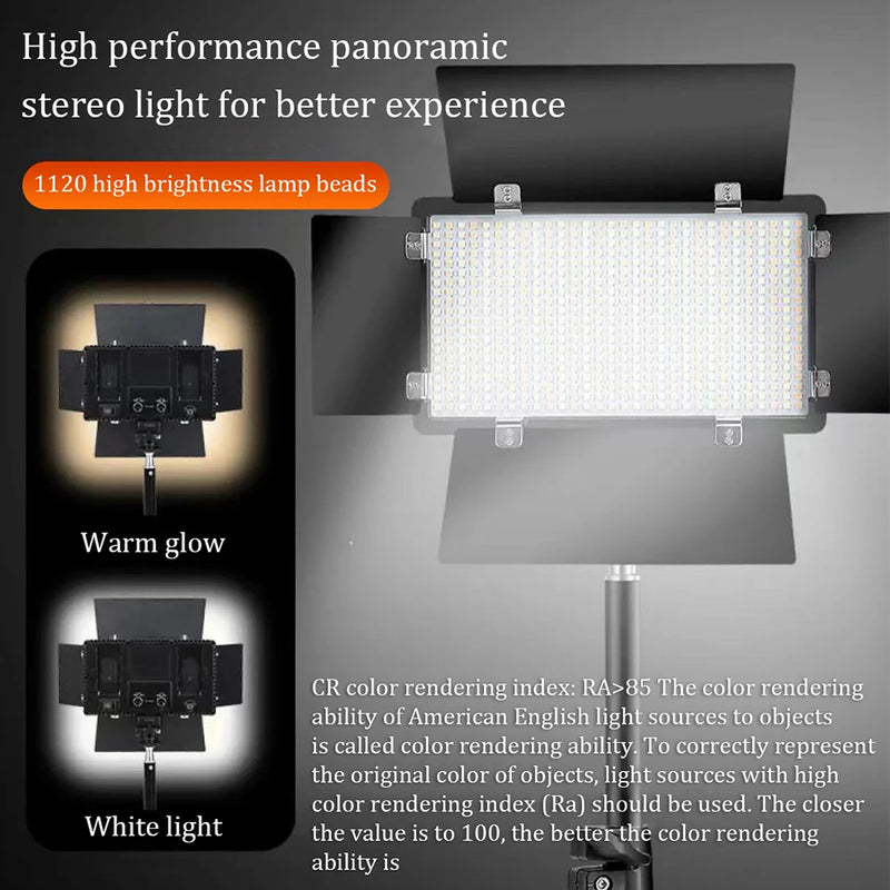U800 + luz de vídeo led bicolor 3200-5600k painel de iluminação para fotografia na câmera lâmpada de preenchimento para estúdio fotográfico para jogos no youtube ao vivo